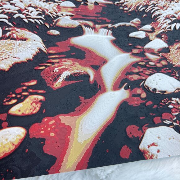 Forest Stream Wall Art, Fall Forest, Rocks in the Water, Text Art - Picture 7 of 8